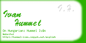 ivan hummel business card