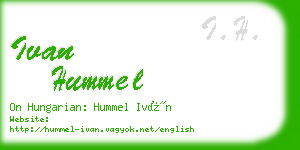 ivan hummel business card